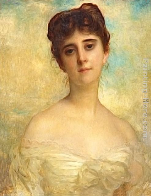 Louise Lefuel, epouse Hochon painting - Antoine Auguste Ernest Hebert Louise Lefuel, epouse Hochon art painting